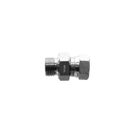 Titan Stainless British Adapter 3/8in Male BSPP x 3/8in Female JIC Swivel SS-9021-06-06
